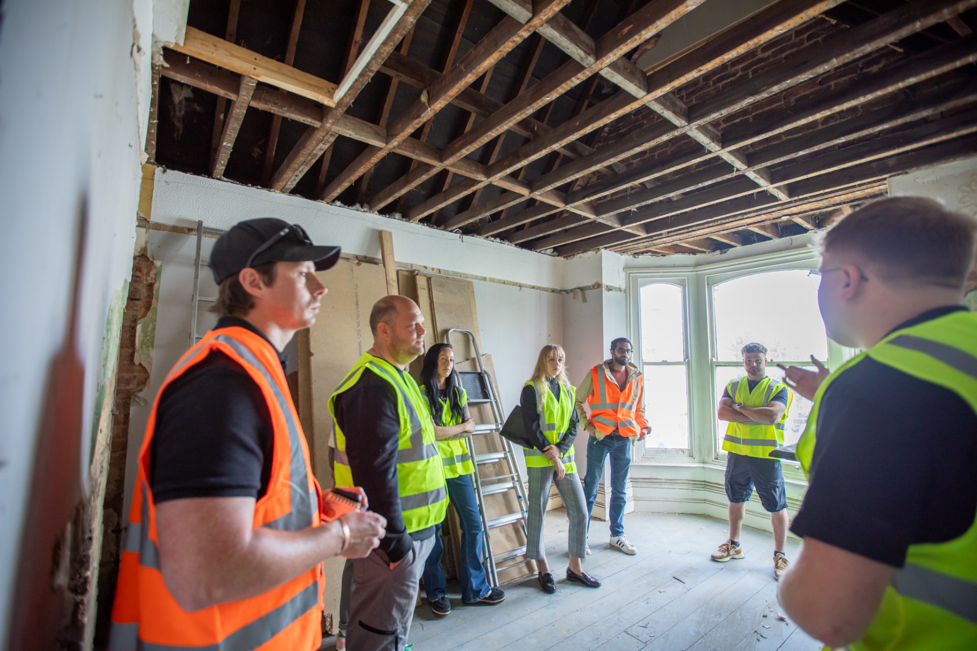 Laburnham Grove — ceilings opened up to the joists