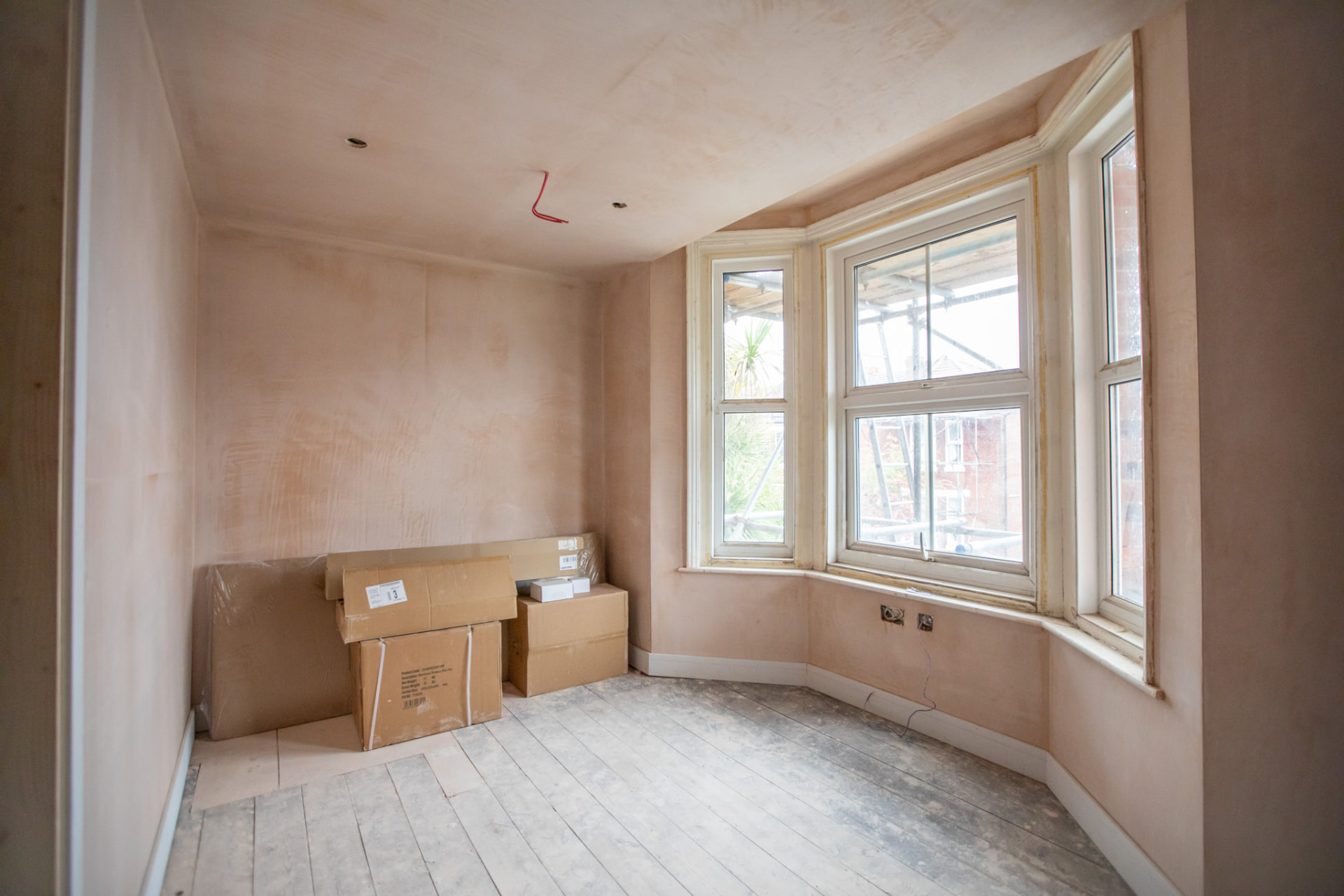Archers during — bay-window room plastered