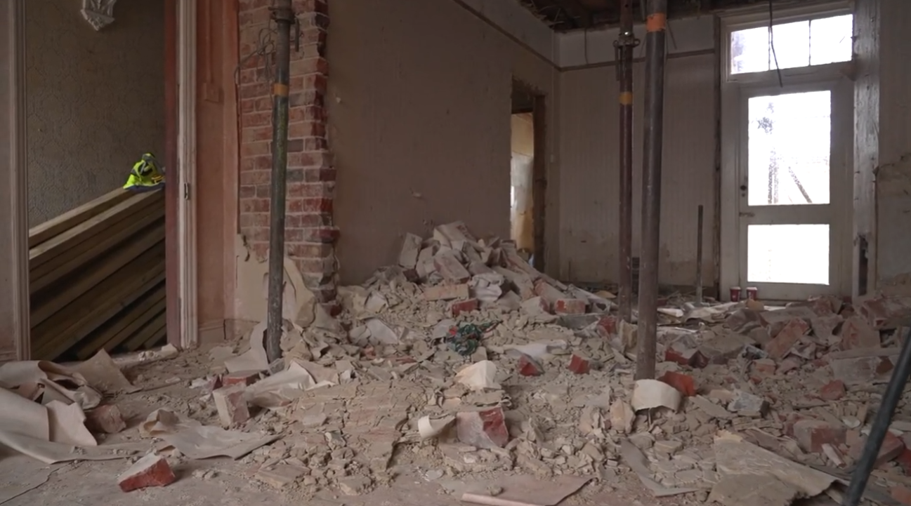 Archers before — structural works